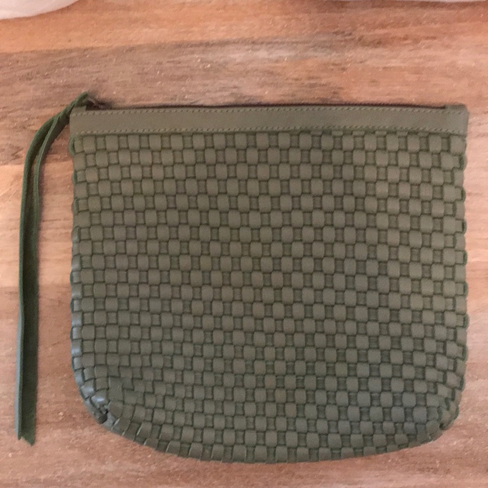 Cleobella forest green leather bag